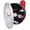 Westclox 9.75" Silver Analog QA Wall Clock with Classic Design and Hidden Storage - Westclox