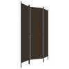 3-Panel Room Divider Brown 59.1"x70.9" - Brown