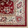 Stylish Classic Pattern Design Traditional Floral Filigree Bordered Area Rug - Red|Ivory - 2' X 3'