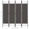 4-Panel Room Divider Anthracite 63"x70.9" - Anthracite