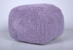 Spongy Microfiber Square Pouf, Lavender - as Pic