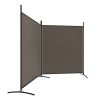 2-Panel Room Divider Anthracite 137"x70.9" Fabric - Anthracite