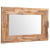 Decorative Mirror Teak 35.4"x23.6" Rectangular - Brown