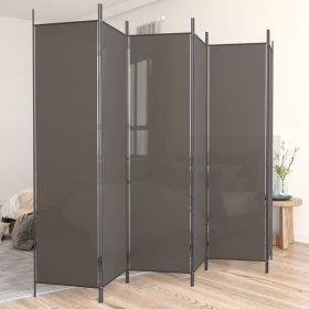 6-Panel Room Divider Anthracite 118.1"x86.6" Fabric - Anthracite