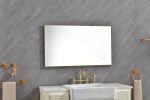 42 x 24Inch LED Mirror Bathroom Vanity Mirror with Back Light, Wall Mount Anti-Fog Memory Large Adjustable Vanity Mirror - as Pic