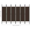 6-Panel Room Divider Brown 94.5"x70.9" - Brown