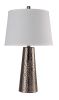 25"H Silver leaf Hammered Table Lamp (1PC/CTN) (2.15/6.97) - as Pic