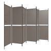 6-Panel Room Divider Anthracite 118.1"x70.9" Fabric - Anthracite