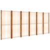 6-Panel Room Divider Cream White 165.4"x70.9" - Cream