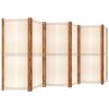 6-Panel Room Divider Cream White 165.4"x70.9" - Cream