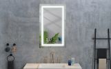 Led Mirror for Bathroom with Lights,Dimmable,Anti-Fog,Lighted Bathroom Mirror with Smart Touch Button,Memory Function(Horizontal/Vertical) - as Pic