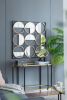 35.6" in Eclectic Styling Metal Beaded Black Wall Mirror with Contemporary Design for Bedroom,Liveroom & Entryway - as Pic