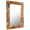 Wall Mirror Solid Reclaimed Wood 23.6"x35.4" - Brown