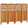 4-Panel Room Divider 63.8"x0.8"x45.3" Solid Wood Acacia - Brown