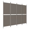 4-Panel Room Divider Anthracite 78.7"x70.9" Fabric - Anthracite