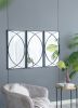 32' Rectangular Wall Mirrors with Black Frame, Home Decor for Living Room Bedroom Entryway - as Pic