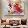 Hand oil painting Wall Art Canvas Prints Painting Artwork Picture Abstract Knife Painting Red Seascape Home Decoration - 60X90cm