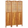 3-Panel Room Divider 47.8"x0.8"x70.9" Solid Wood Acacia - Brown