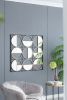 35.6" in Eclectic Styling Metal Beaded Black Wall Mirror with Contemporary Design for Bedroom,Liveroom & Entryway - as Pic