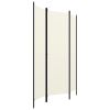 3-Panel Room Divider Cream White 59.1"x70.9" - White