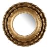 16" Round Wall Mirror with Gold Metal Frame, Mid-Century Modern Accent Mirror for Living Room - as Pic