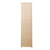 6 Panel Bamboo Room Divider, Private Folding Portable Partition Screen for Home Office - Natural - as Pic