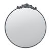 36" x 39" Classic Design Mirror with Round Shape and Baroque Inspired Frame for Bathroom, Entryway Console Lean Against Wall - as Pic