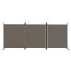 3-Panel Room Divider Anthracite 206.7"x70.9" Fabric - Anthracite