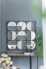 35.6" in Eclectic Styling Metal Beaded Black Wall Mirror with Contemporary Design for Bedroom,Liveroom & Entryway - as Pic