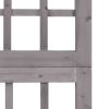 3-Panel Room Divider/Trellis Solid Fir Wood Gray 47.6"x70.9" - Grey