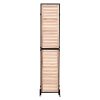 3 Panel Room Dividers and Folding Privacy Screen Natural Wooden Room Partitions 6ft Wall Divider for Room Separation (Natural) - as Pic