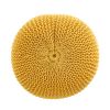 Bordeaux Knitted Cotton Round Pouf, Yellow - as Pic