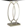 Brushed Nickel and Black Rectangular Shade Accent Lamp - as Pic