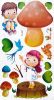 Mushroom Couple - Wall Decals Stickers Appliques Home Decor - HEMU-SH-847