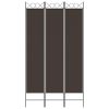 3-Panel Room Divider Brown 47.2"x86.6" Fabric - Brown