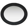 Wall Mirror Baroque Style 19.7"x23.6" Black - Black