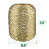 Sofia Home Medium Metal Wire Hurricane Candle Holder, Gold - Sofia Home