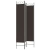 3-Panel Room Divider Brown 47.2"x86.6" Fabric - Brown