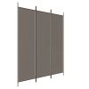 3-Panel Room Divider Anthracite 59.1"x78.7" Fabric - Anthracite