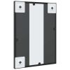 Wall Mirror Black 11.8"x15.7" Rectangle Iron - Black