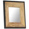 Mirror 19.7"x19.7" Solid Mango Wood - Brown