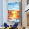 100% Hand Painted Abstract scenery Oil Painting On Canvas Wall Art Frameless Picture Decoration For Live Room Home Decor Gift - 70x140cm