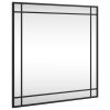 Wall Mirror Black 23.6"x23.6" Square Iron - Black