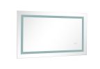 36*24 LED Lighted Bathroom Wall Mounted Mirror with High Lumen+Anti-Fog Separately Control+Dimmer Function - as Pic