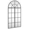 Wall Mirror Black 23.6"x43.3" Arch Iron - Black