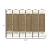 Folding Room Divider Portable Privacy Screen Room Partition - Natural Wood - Style B