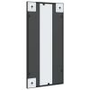 Wall Mirror Black 11.8"x23.6" Rectangle Iron - Black