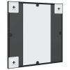 Wall Mirror Black 15.7"x15.7" Square Iron - Black