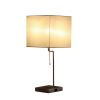 21.5-Inch Aston Square Table Lamp w/ Charging Station - as Pic