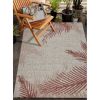 Home Decor Indoor/Outdoor Accent Rug Touch Of Palm Accent Rug - Red | Beige - 7'9" X 9'5"